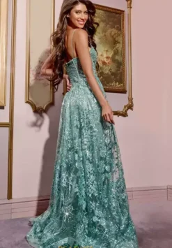 A Line Beaded Long Dress 42199