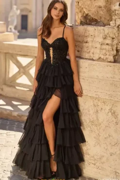 A Line Sequins Open Back Dress 57417