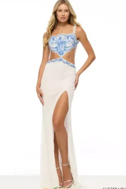 Fitted Sexy Back Long Dress 57252