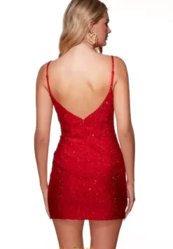 Jersey Open Back Scoop Neckline Dress 40135
