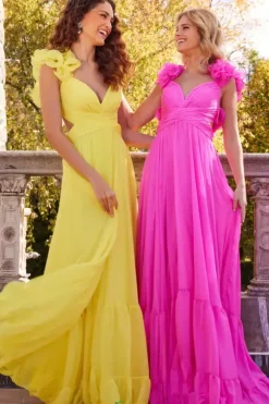 Lace Up Back A Line Dress 23322