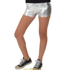 Metallic Booty Shorts for Short Dresses