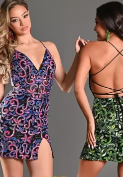 Sequins Short Fitted Dress 1718