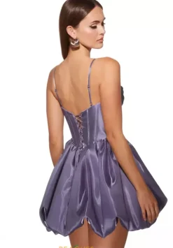 Short A Line Satin Dress 30012