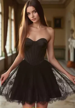 Short A Line Sweetheart Neckline Dress 30011