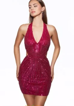 Short Halter Neckline Dress 40096