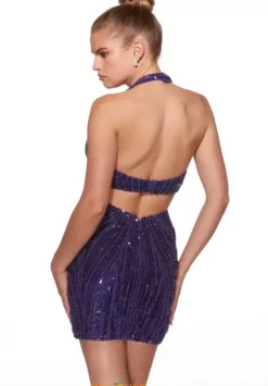 Short Halter Neckline Dress 40096