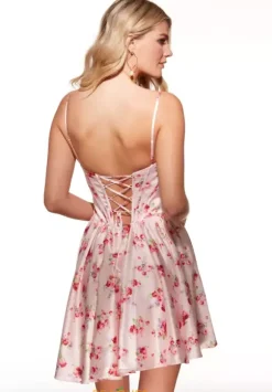 Short Satin A Line Dress 30059