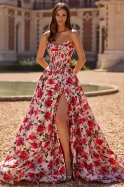 Strapless A Line Long Dress 57723