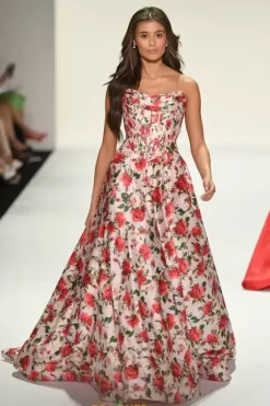 Strapless A Line Long Dress 57723