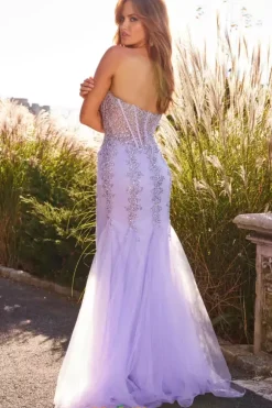 Strapless Beaded Long Dress 22538