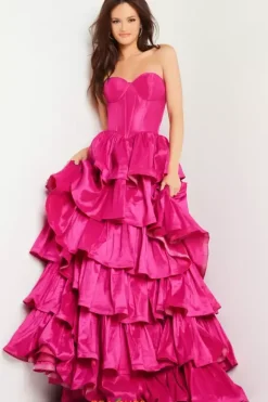 Strapless Taffeta Long Dress 36619