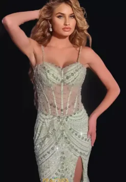 Sweetheart Neckline Long Dress 43189