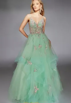 Tulle Open Back A-Line Dress 61735